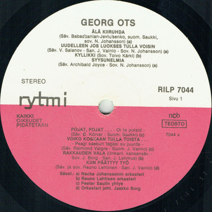 Georg Ots : Georg Ots (LP, Comp, Mono, RE)