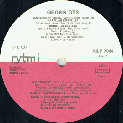 Georg Ots : Georg Ots (LP, Comp, Mono, RE)