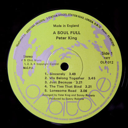 Peter King : A Soulfull Peter King (LP, Album)