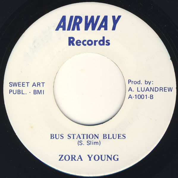 Zora Young : I Feel Like Stroking / Bus Station Blues (7", Single)