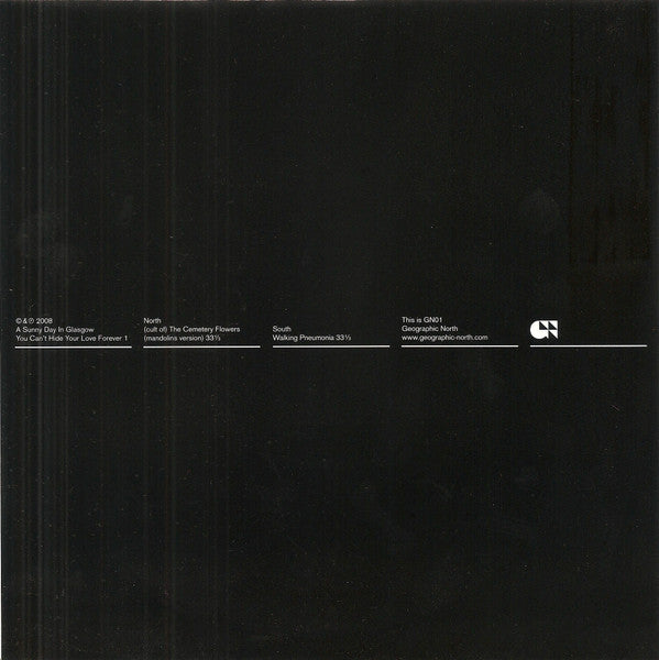A Sunny Day In Glasgow : You Can't Hide Your Love Forever 1 (7", Single, Ltd, Blu)