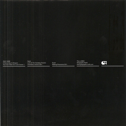 A Sunny Day In Glasgow : You Can't Hide Your Love Forever 1 (7", Single, Ltd, Blu)