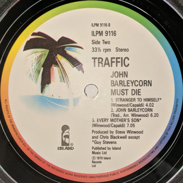 Traffic : John Barleycorn Must Die (LP, Album)