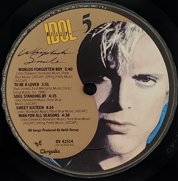 Billy Idol : Whiplash Smile (LP, Album, Pit)