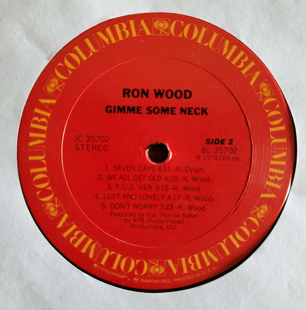 Ron Wood : Gimme Some Neck (LP, Album, San)