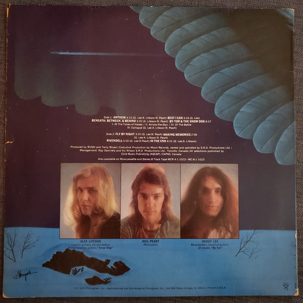 Rush : Fly By Night (LP, Album, RE, Kee)