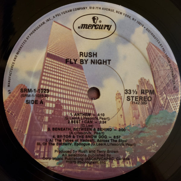 Rush : Fly By Night (LP, Album, RE, Kee)