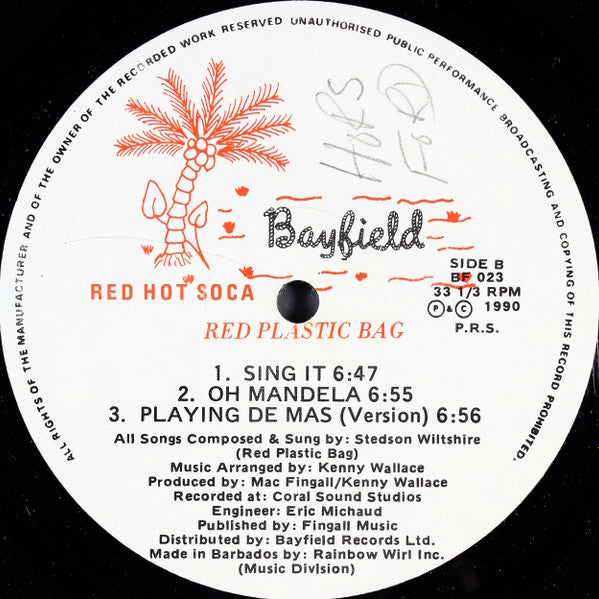 Red Plastic Bag : Red Hot Soca (LP, Album)