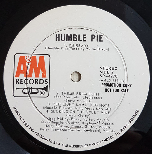 Humble Pie : Humble Pie (LP, Album, Promo)