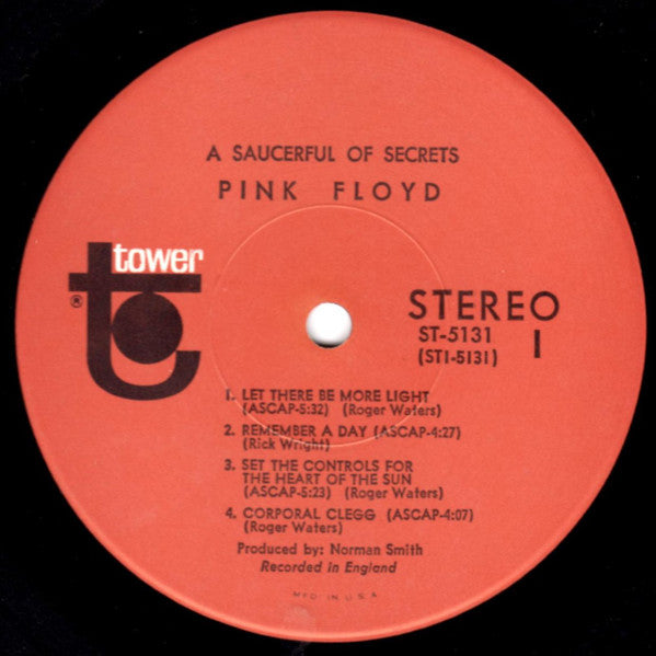 Pink Floyd : A Saucerful Of Secrets (LP, Album, Scr)