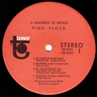 Pink Floyd : A Saucerful Of Secrets (LP, Album, Scr)
