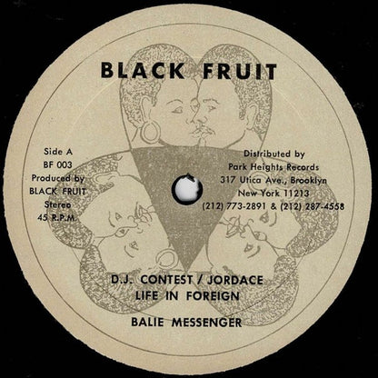 Balie Messenger : D.J. Contest - Jordace / Life In Foreign // Mellow Yellow / Sanitation (12")