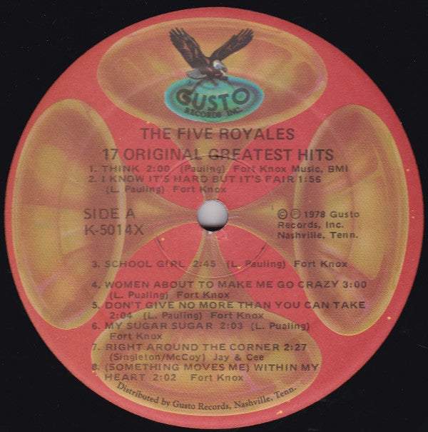 The 5 Royales : 17 Hits (LP, Comp, Red)