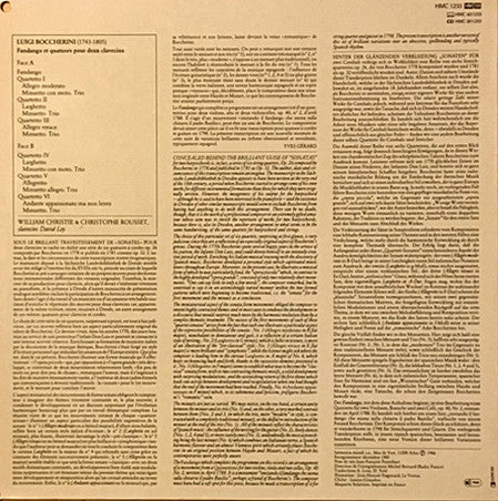 Luigi Boccherini, William Christie, Christophe Rousset : Quatuors Pour Deux Clavecins / Fandango (LP)