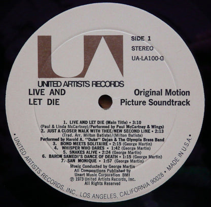 Various : Live And Let Die (Original Motion Picture Soundtrack) (LP, Album)