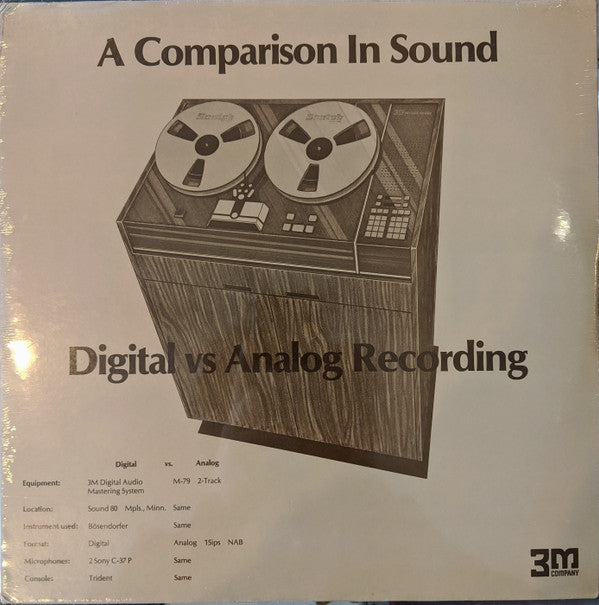 No Artist : A Comparison In Sound: Digital vs Analog (12")