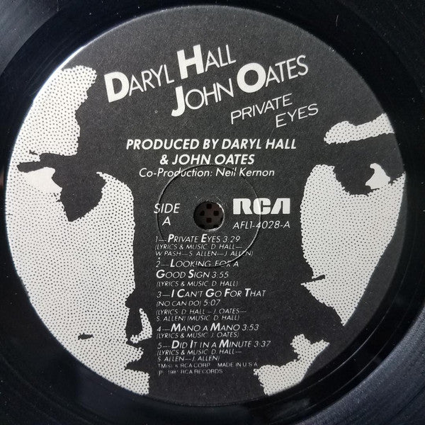 Daryl Hall & John Oates : Private Eyes (LP, Album, Ind)