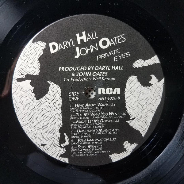 Daryl Hall & John Oates : Private Eyes (LP, Album, Ind)