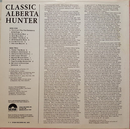 Alberta Hunter : Classic Alberta Hunter - The Thirties (LP, Comp, Mono)