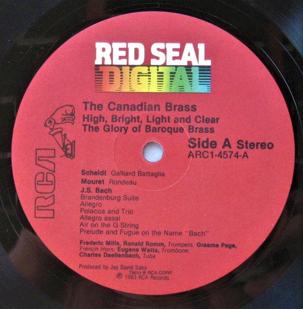 The Canadian Brass : High, Bright, Light And Clear (The Glory Of Baroque Brass) (LP, Album)