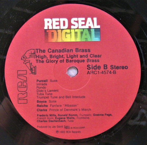 The Canadian Brass : High, Bright, Light And Clear (The Glory Of Baroque Brass) (LP, Album)