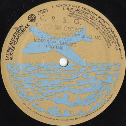Laurie Anderson : Mister Heartbreak (LP, Album, Ltd, RM, Qui)