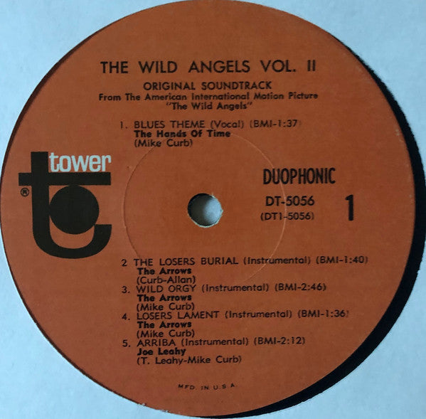 Mike Curb Featuring Davie Allan & The Arrows : The Wild Angels, Volume II (Original Soundtrack) (LP, Album, Los)