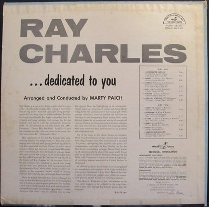 Ray Charles : ...Dedicated To You (LP, Album)