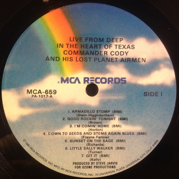 Commander Cody And His Lost Planet Airmen : Live From Deep In The Heart Of Texas (LP, Album, RE, Ter)