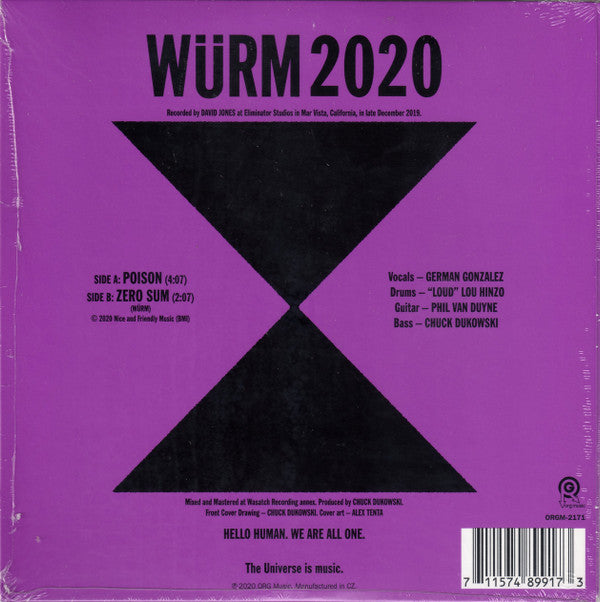 Würm : Poison b/w Zero Sum (7", Ltd)