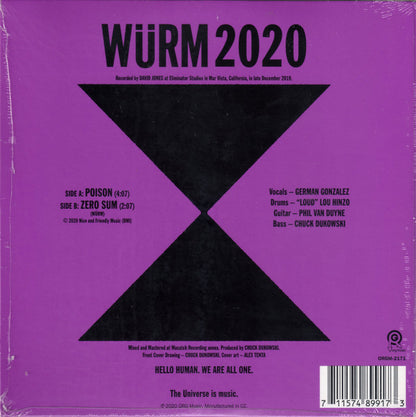 Würm : Poison b/w Zero Sum (7", Ltd)