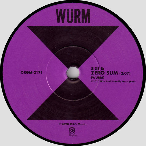 Würm : Poison b/w Zero Sum (7", Ltd)