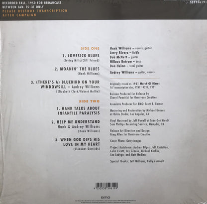 Hank Williams With His Drifting Cowboys With Audrey Williams (2) : 1951 March Of Dimes (10", EP, RSD, Ltd, Red)