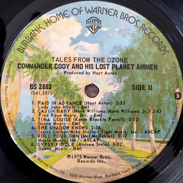 Commander Cody And His Lost Planet Airmen : Tales From The Ozone (LP, Album, Pit)