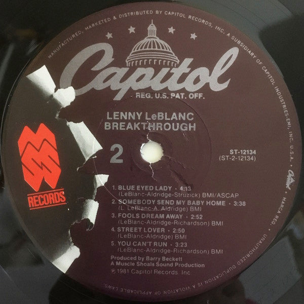 Lenny LeBlanc : Breakthrough (LP, Album, Los)