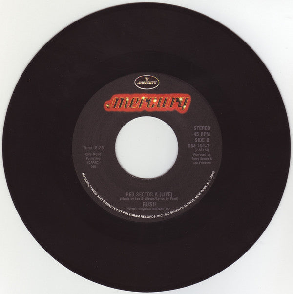 Rush : The Big Money (7", Single, 016)