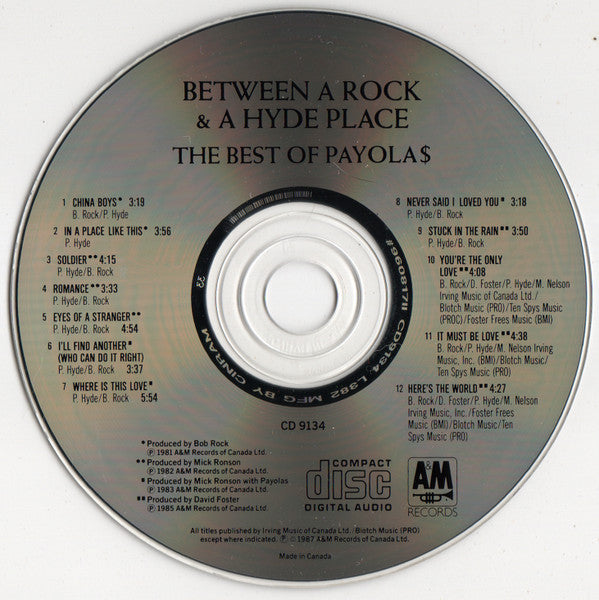 Payola$ : Between A Rock & A Hyde Place: The Best Of Payola$ (CD, Comp, RE)