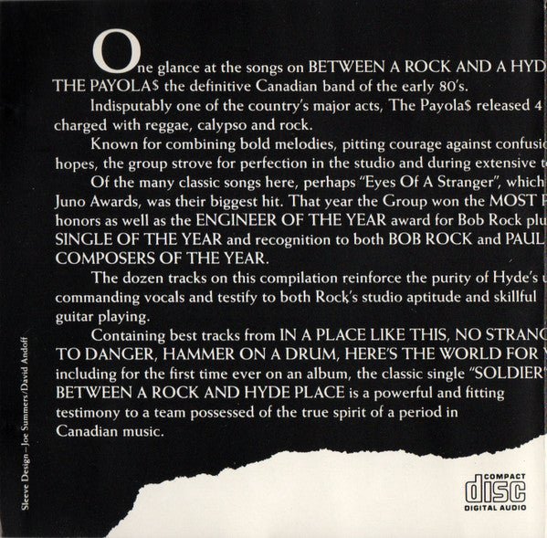 Payola$ : Between A Rock & A Hyde Place: The Best Of Payola$ (CD, Comp, RE)