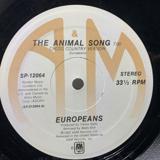 Europeans : The Animal Song (12", EMW)