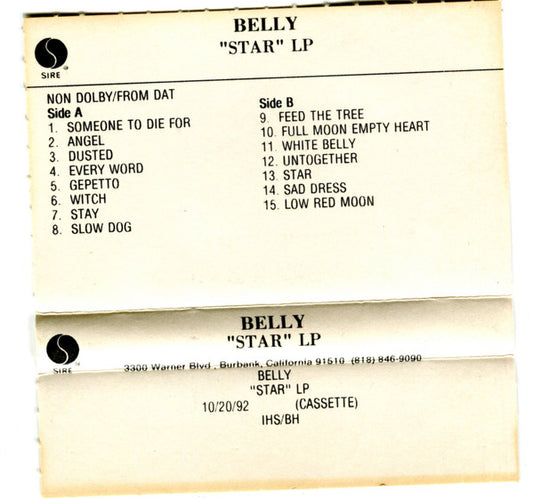 Belly : Star (Cass, Advance, Album, Promo)