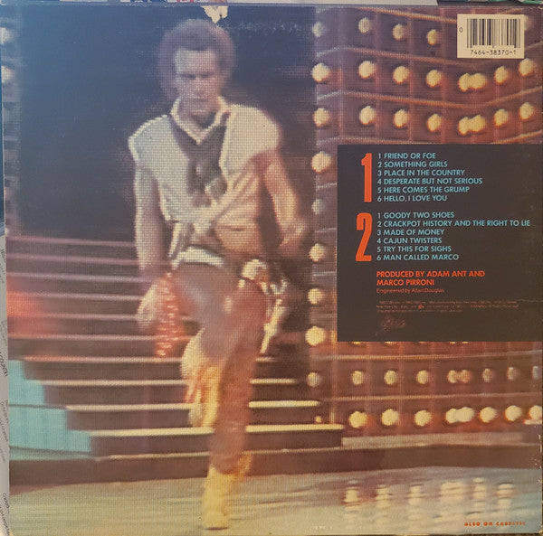 Adam Ant : Friend Or Foe (LP, Album, Pit)