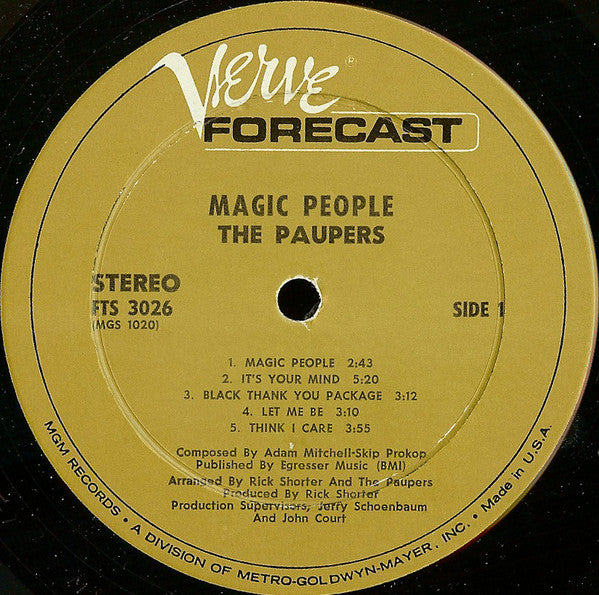 The Paupers : Magic People (LP, Album, H.V)