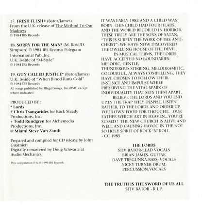 The Lords Of The New Church* : Killer Lords (CD, Comp, RE, RM)
