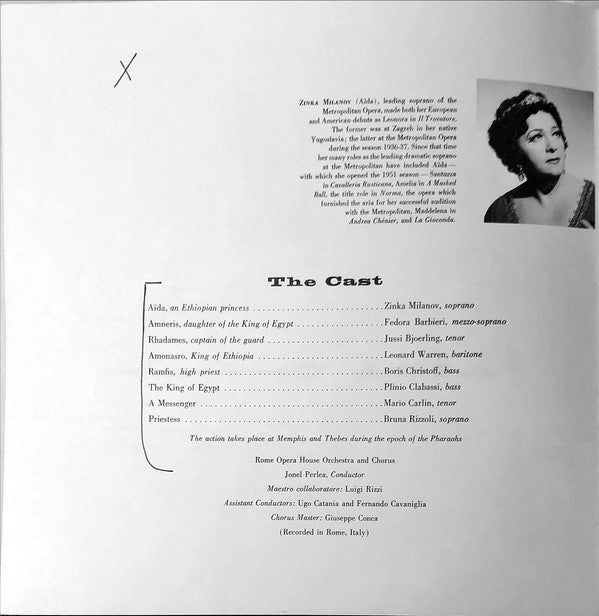 Giuseppe Verdi / Jussi Björling, Leonard Warren, Zinka Milanov, Orchestra Del Teatro Dell'Opera Di Roma And Coro Del Teatro Dell'Opera Di Roma Conducted By Jonel Perlea : Aïda (3xLP, Mono + Box)
