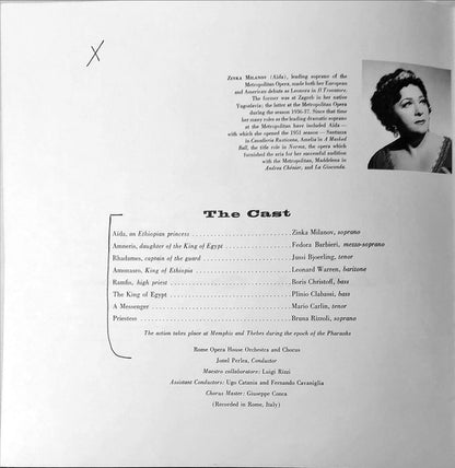 Giuseppe Verdi / Jussi Björling, Leonard Warren, Zinka Milanov, Orchestra Del Teatro Dell'Opera Di Roma And Coro Del Teatro Dell'Opera Di Roma Conducted By Jonel Perlea : Aïda (3xLP, Mono + Box)