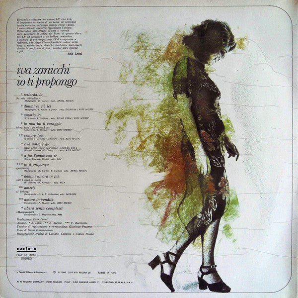 Iva Zanicchi : Io Ti Propongo (LP, Album, Gat)