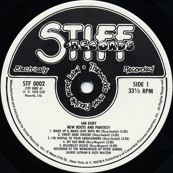 Ian Dury : New Boots And Panties!! (LP, Album, Ext)