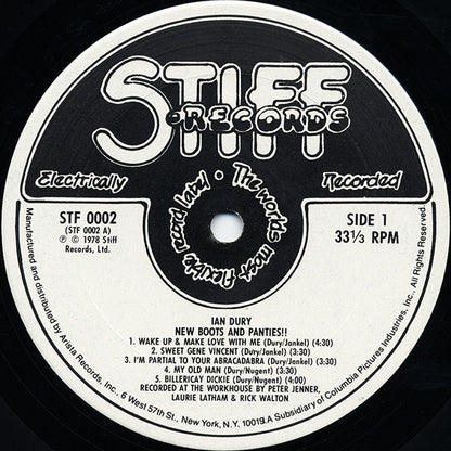 Ian Dury : New Boots And Panties!! (LP, Album, Ext)