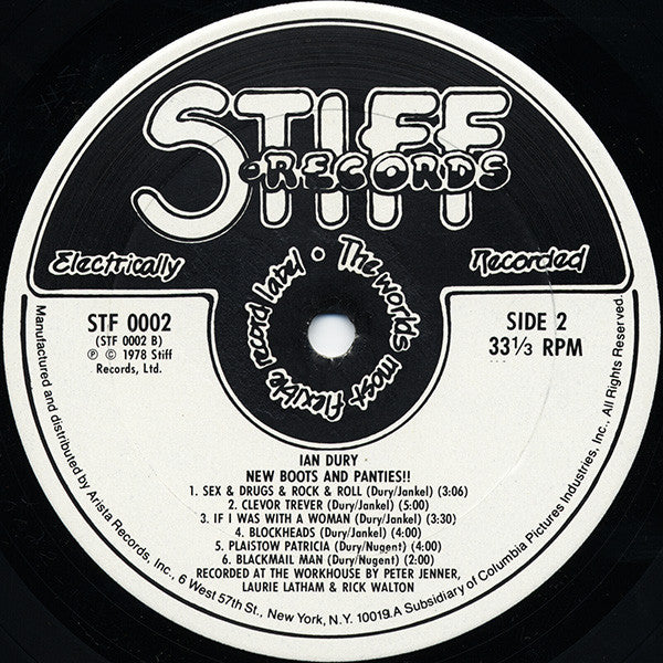 Ian Dury : New Boots And Panties!! (LP, Album, Ext)