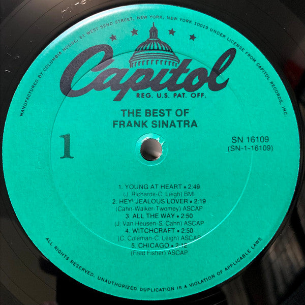 Frank Sinatra : The Best Of Frank Sinatra (LP, Comp, RE, RP, Car)